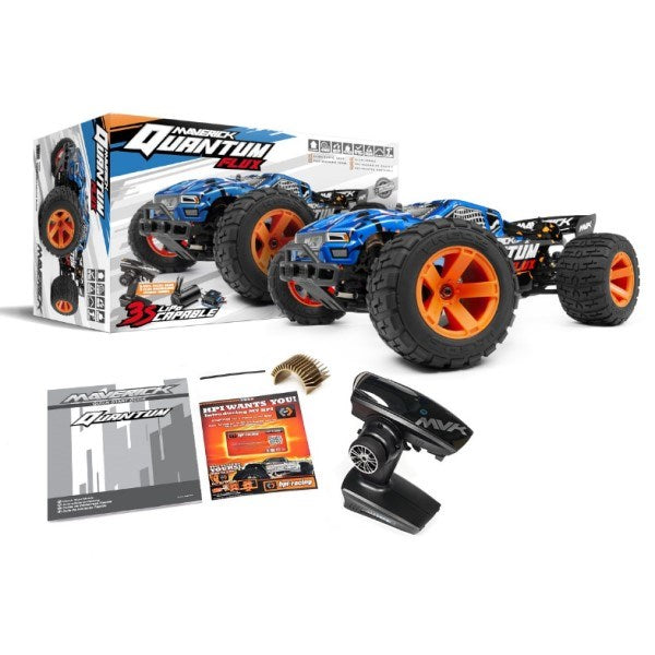 Maverick MV150207 1/10 Quantum XT FLUX 80A 4WD Stadium Truck RTR Blue/Orange (7932606120173)