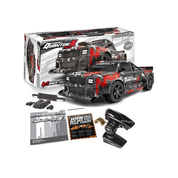 Maverick MV150313 1/8 QuantumR FLUX 4S 4WD Race Truck RTR Grey/Red (7932606284013)
