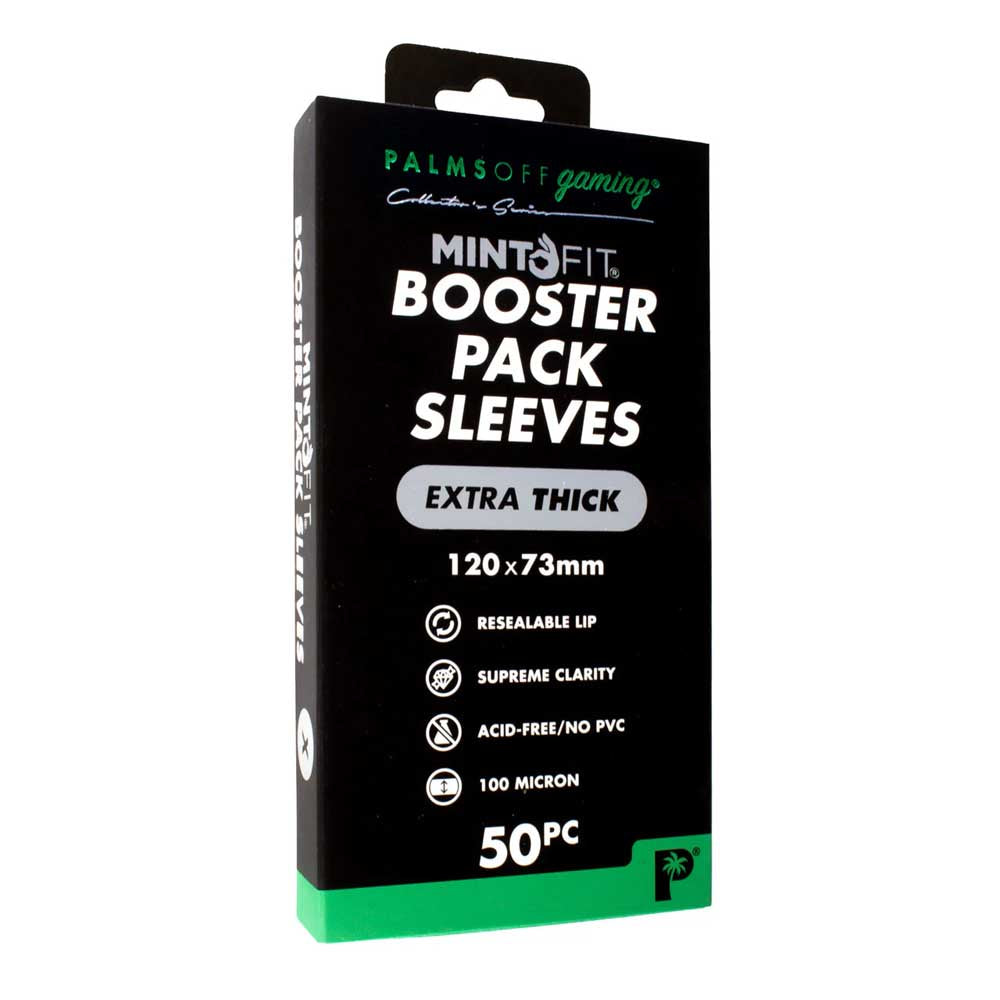 Palms Off Booster Pack Mint-Fit Sleeves Extra Thick 50pc
