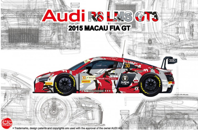 NuNu 24028 1/24 Audi R8 LMS GT3 GP macau 2015 FIA-GT - Hobby City NZ (8967470514413)