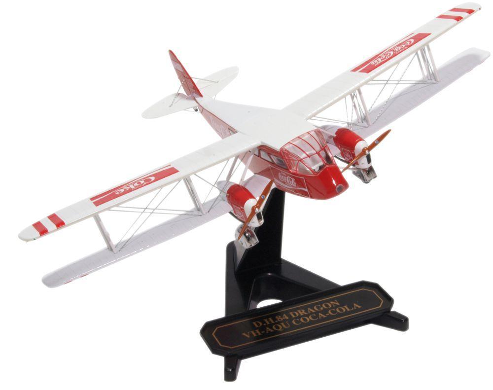 Oxford 72DG002CC 1/72 de Havilland DH.84 Dragon VH-AQU - Coca-Cola (8120329568493)