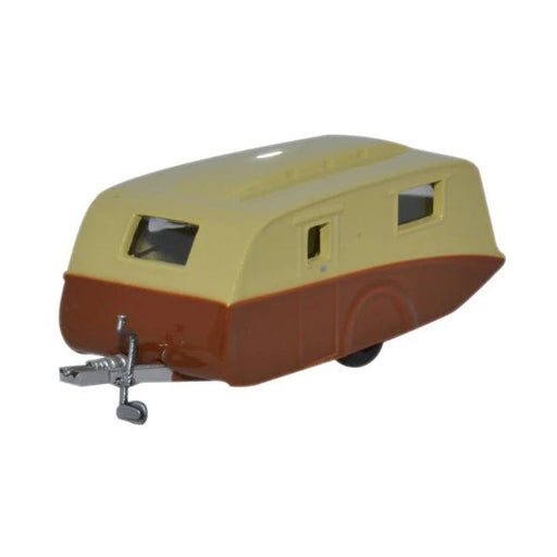 Oxford 76CV003 1/76 Caravan (Cream/Brown) (8074183016685)
