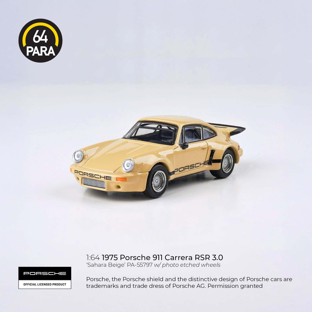 Para64 PA-55797 Porsche 911 Carrera RSR 3.0 Sahara Beige Diecast Model Car