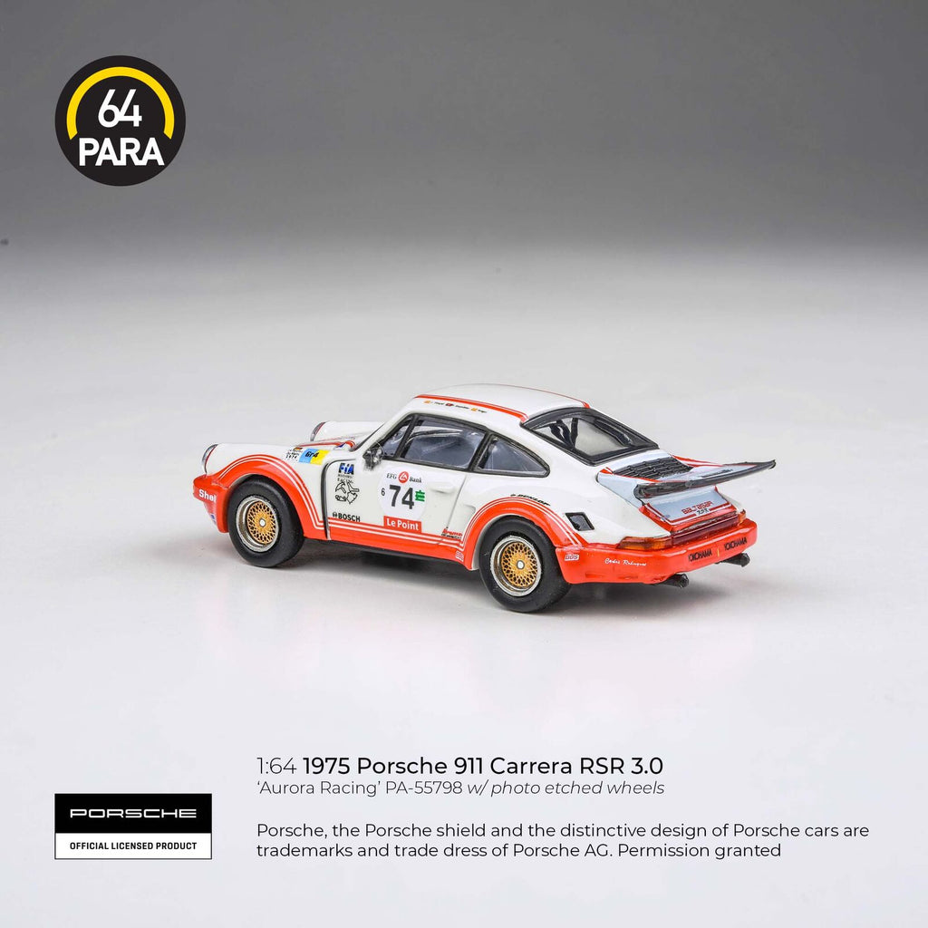 Para64 PA-55798 1974 Porsche 911 Carrera RSR 3.0 Aurora Racing LHD Diecast Model Car