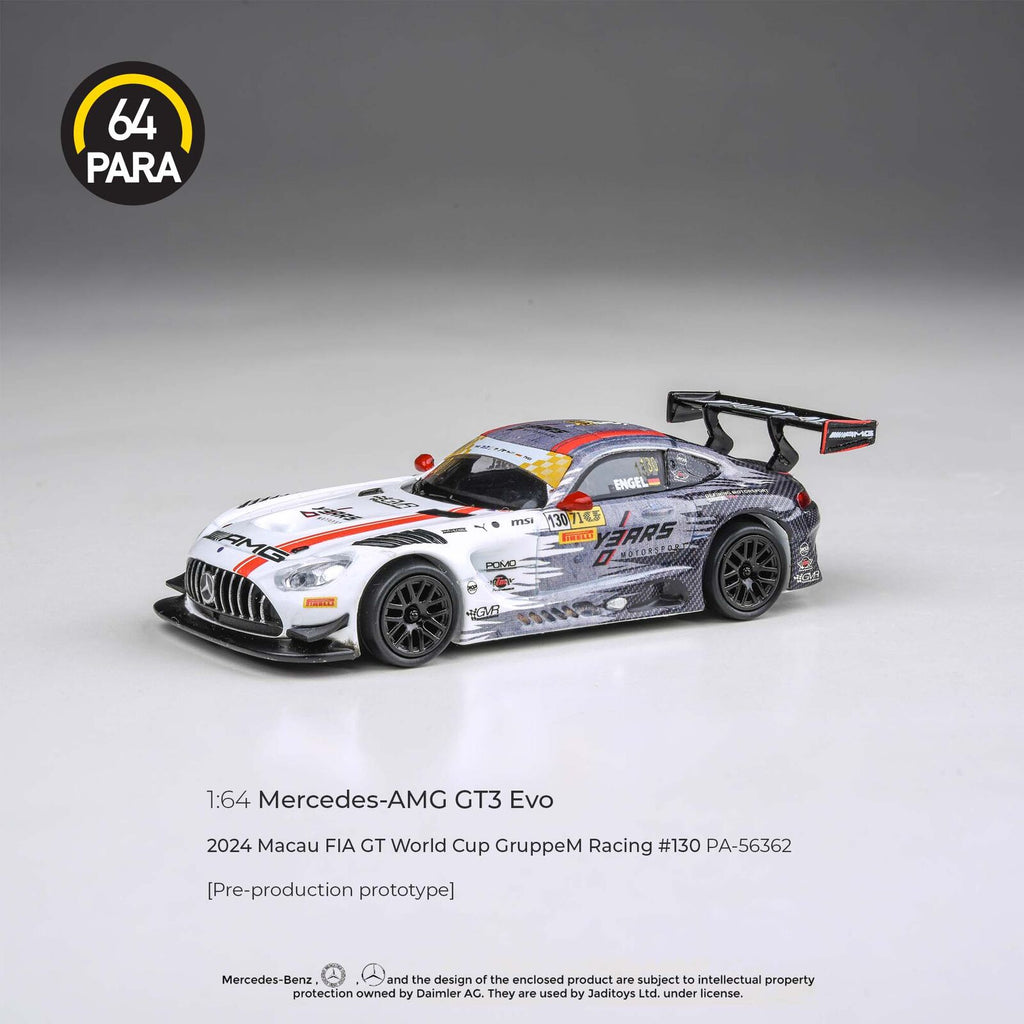 Para64 PA-56362 Mercedes-AMG GT3 2024 Macau FIA GT World Cup GruppeM Racing #130 P1 LHD Diecast Model Car