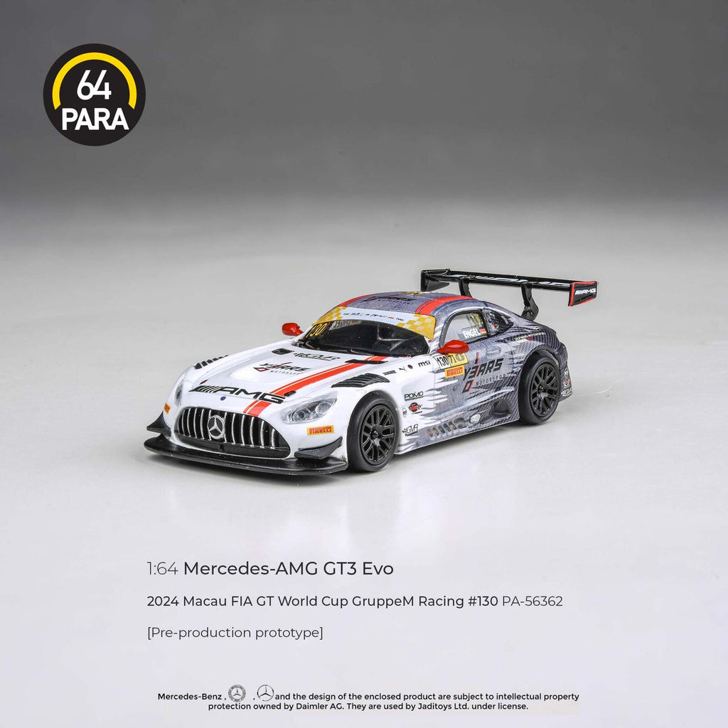 Para64 PA-56362 Mercedes-AMG GT3 2024 Macau FIA GT World Cup GruppeM Racing #130 P1 LHD Diecast Model Car