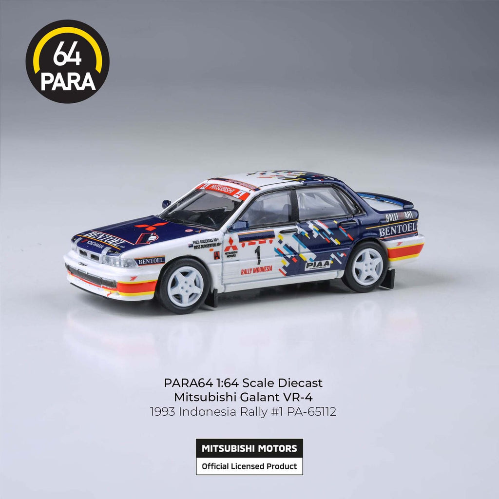 Para64 PA-65112 Mitsubishi Galant VR-4 1993 Indonesia Rally RHD Diecast Model Car