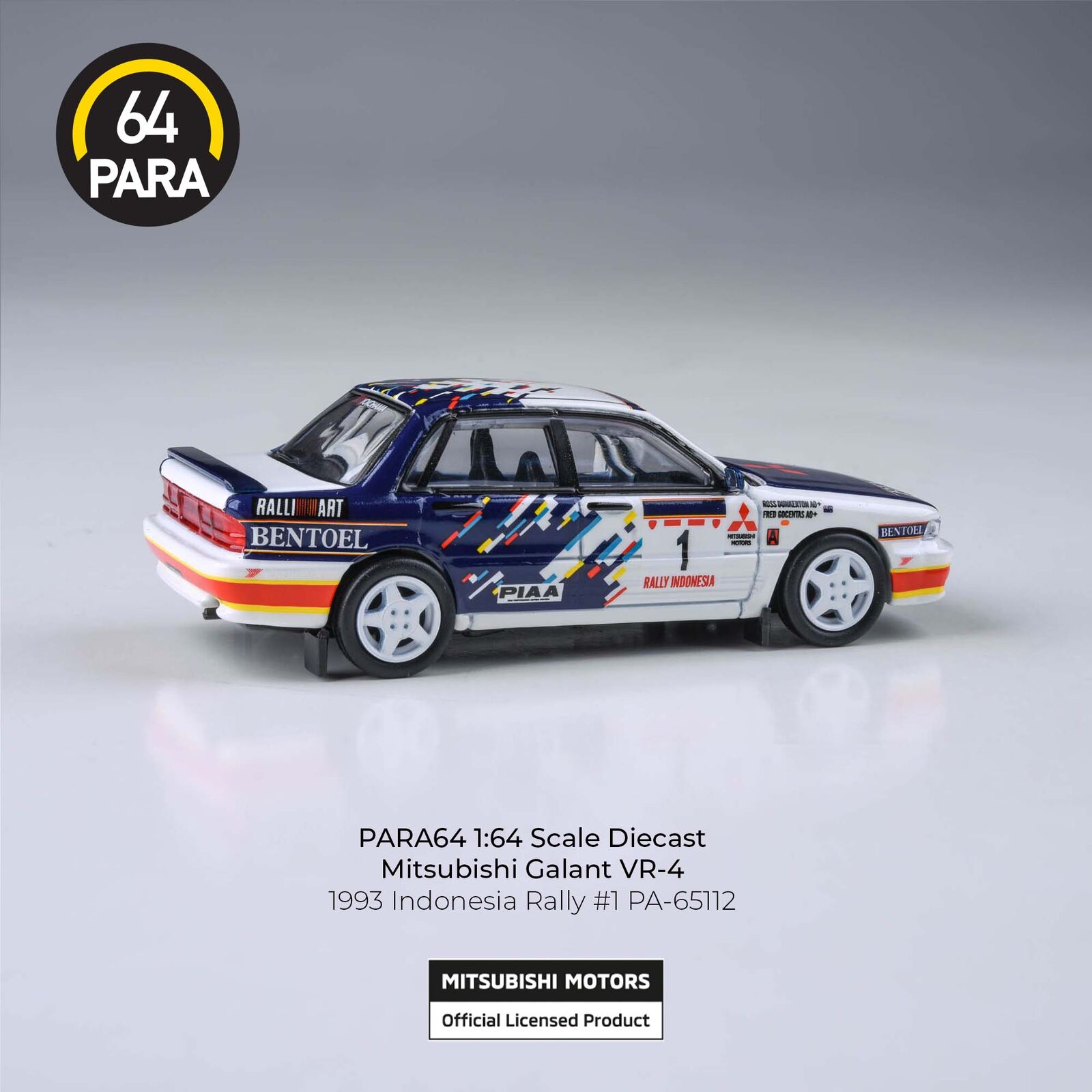 Para64 PA-65112 Mitsubishi Galant VR-4 1993 Indonesia Rally RHD Diecast Model Car
