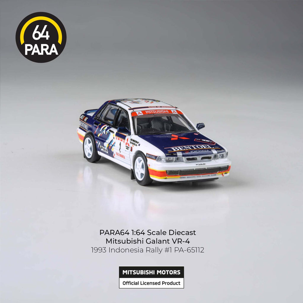Para64 PA-65112 Mitsubishi Galant VR-4 1993 Indonesia Rally RHD Diecast Model Car