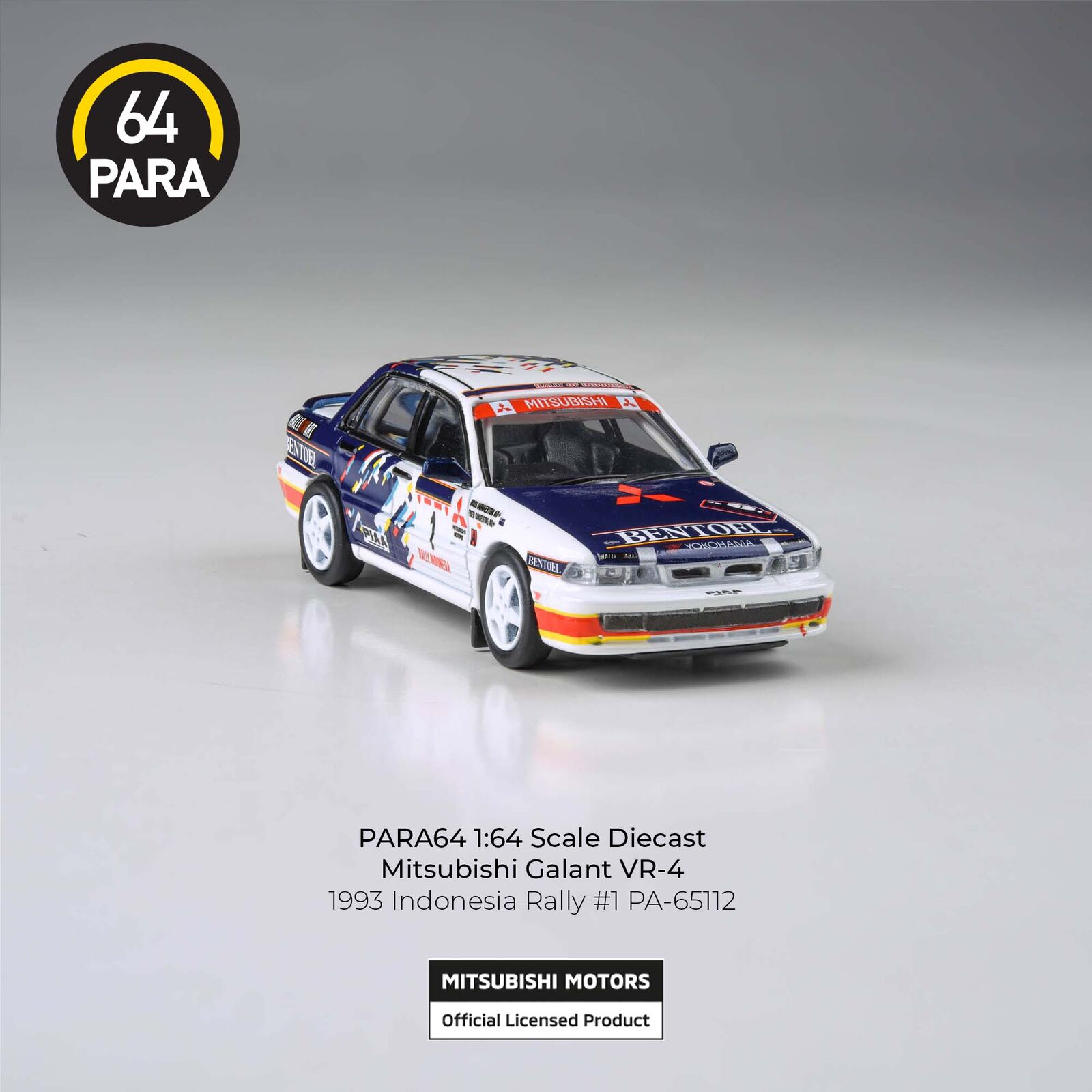 Para64 PA-65112 Mitsubishi Galant VR-4 1993 Indonesia Rally RHD Diecast Model Car