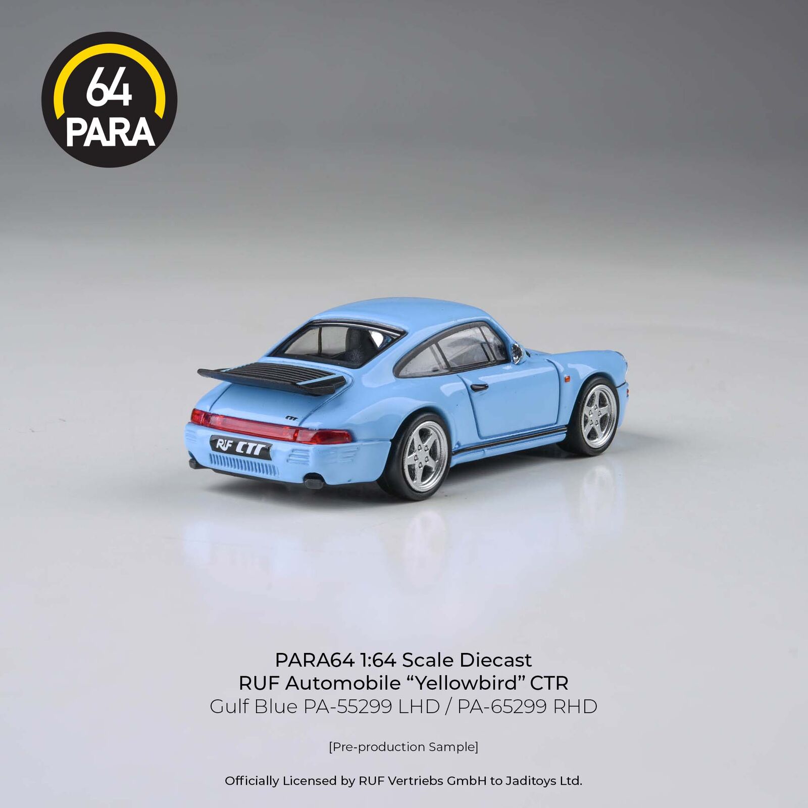 Para64 PA-65299 RUF CTR 1987 Gulf Blue RHD Diecast Model Car