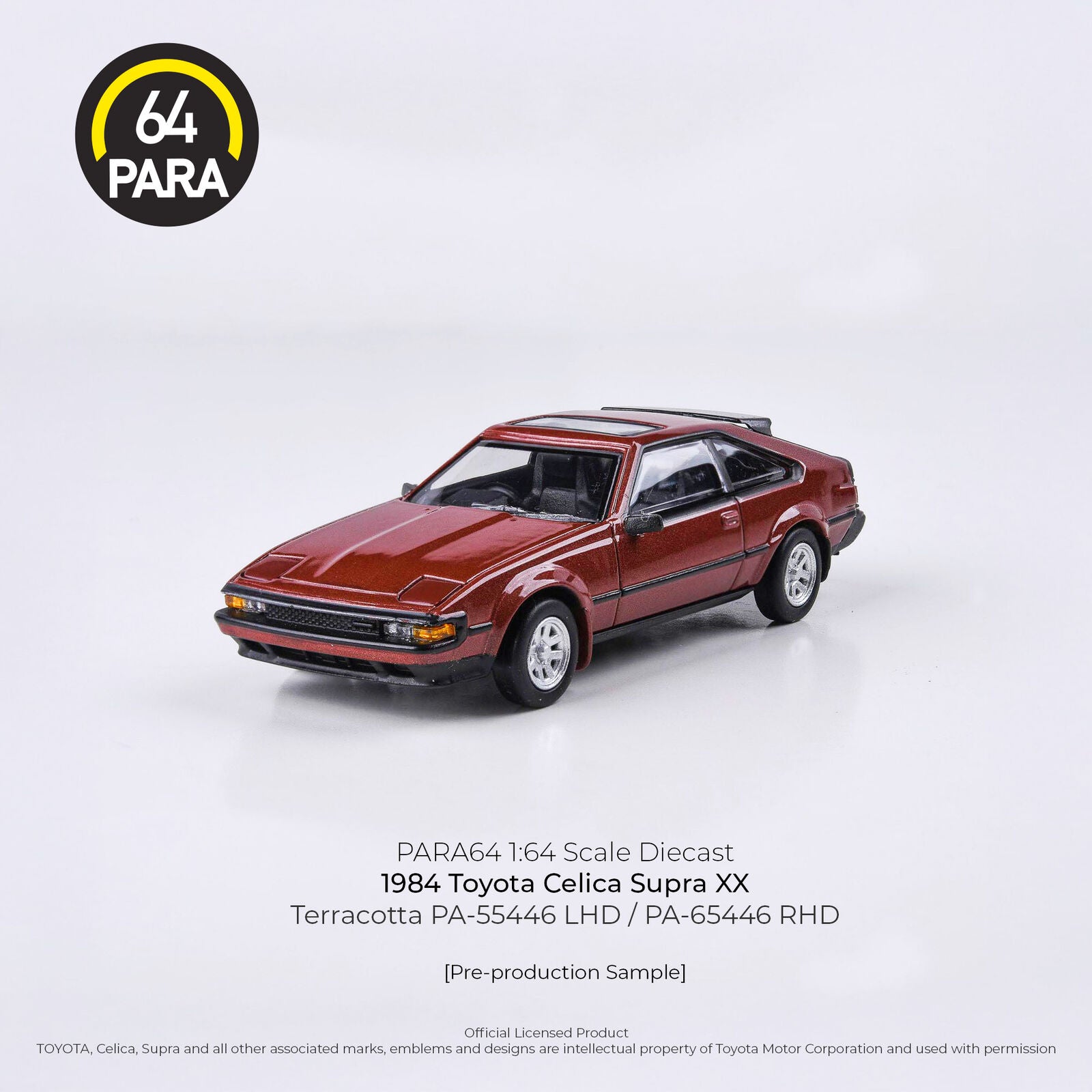 Para64 PA-65446 1984 Toyota A60 Celica XX / Celica Supra Terracotta RHD Diecast Model Car