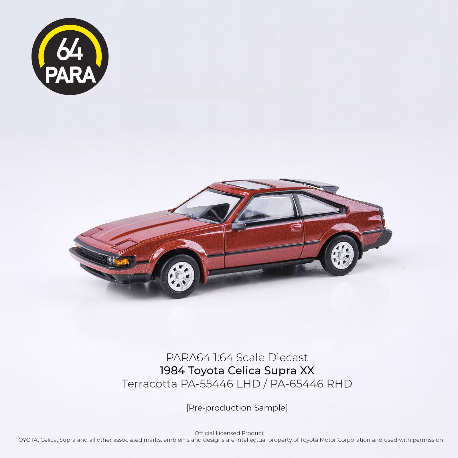 Para64 PA-65446 1984 Toyota A60 Celica XX / Celica Supra Terracotta RHD Diecast Model Car