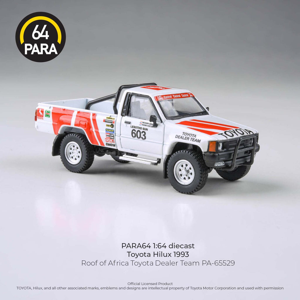 Para64 PA-65529 Toyota Hilux 1993 Roof of Africa Toyota Dealer Team RHD Diecast Model Car