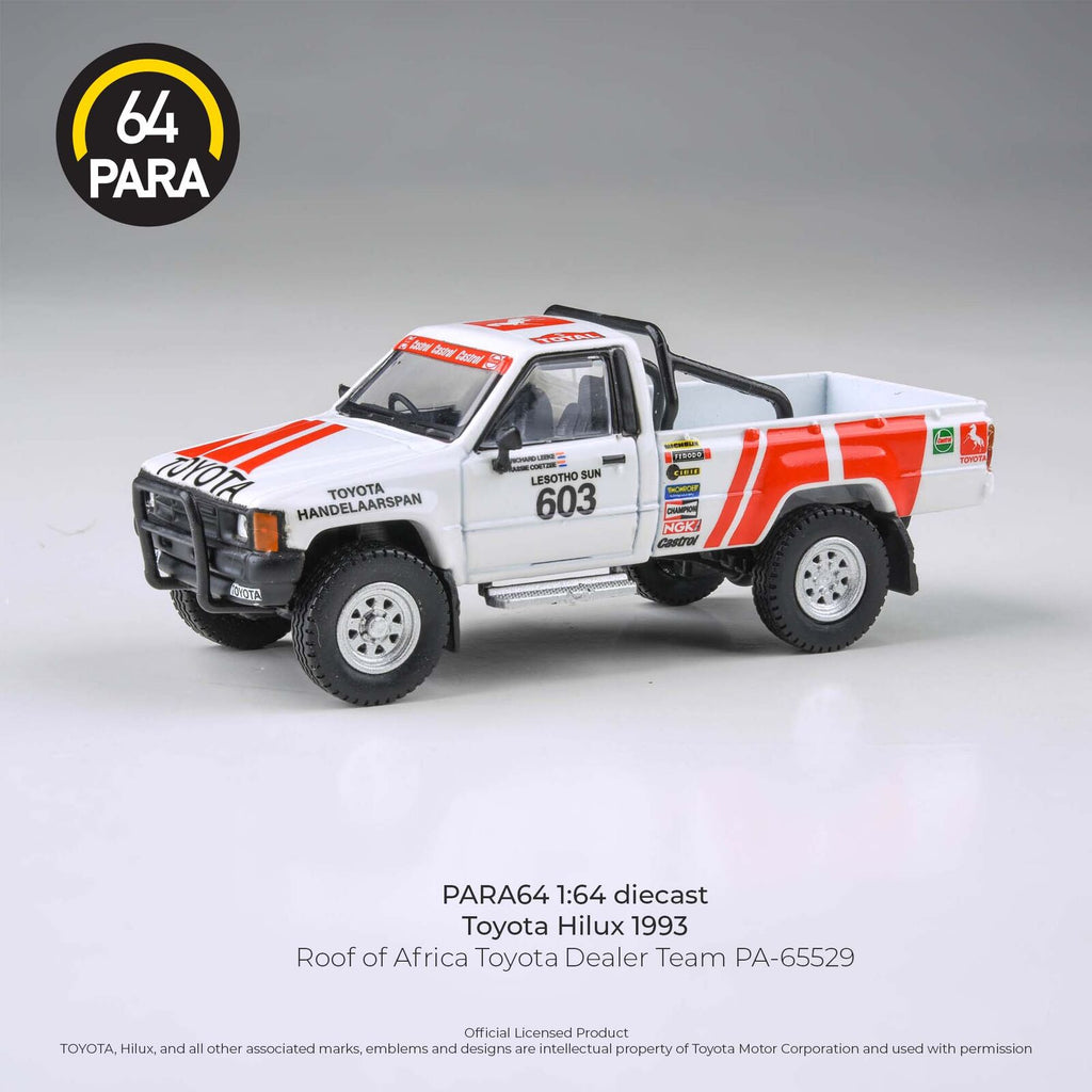 Para64 PA-65529 Toyota Hilux 1993 Roof of Africa Toyota Dealer Team RHD Diecast Model Car