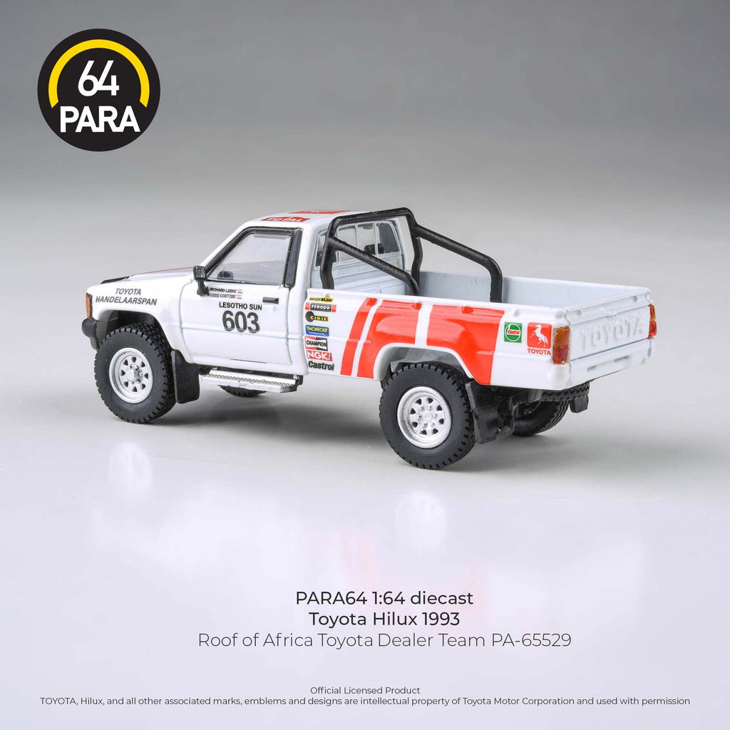 Para64 PA-65529 Toyota Hilux 1993 Roof of Africa Toyota Dealer Team RHD Diecast Model Car