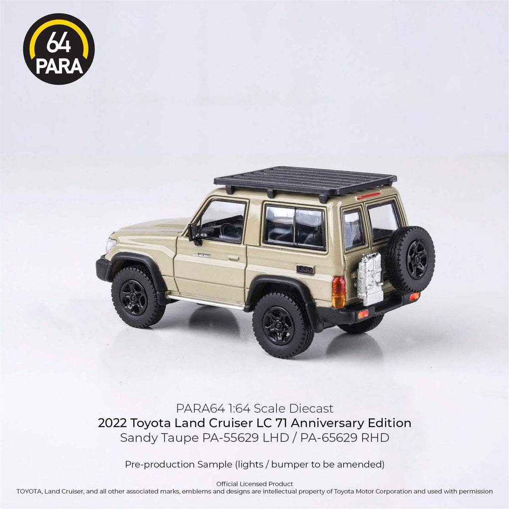 Para64 PA-65568 2023 Toyota Land Cruiser 71 Sandy Taupe Anniversary Edition Right Hand Drive Diecast Model Car