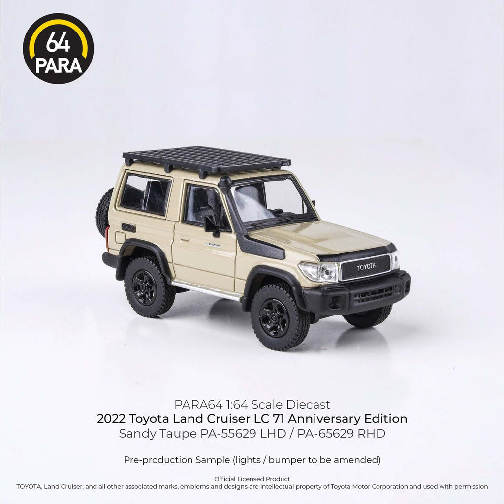 Para64 PA-65568 2023 Toyota Land Cruiser 71 Sandy Taupe Anniversary Edition Right Hand Drive Diecast Model Car