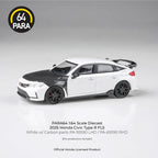 Para64 PA-65590 2023 Honda Civic Type R FL5 White with Carbon Parts RHD Diecast Model Car