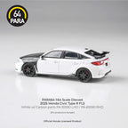 Para64 PA-65590 2023 Honda Civic Type R FL5 White with Carbon Parts RHD Diecast Model Car