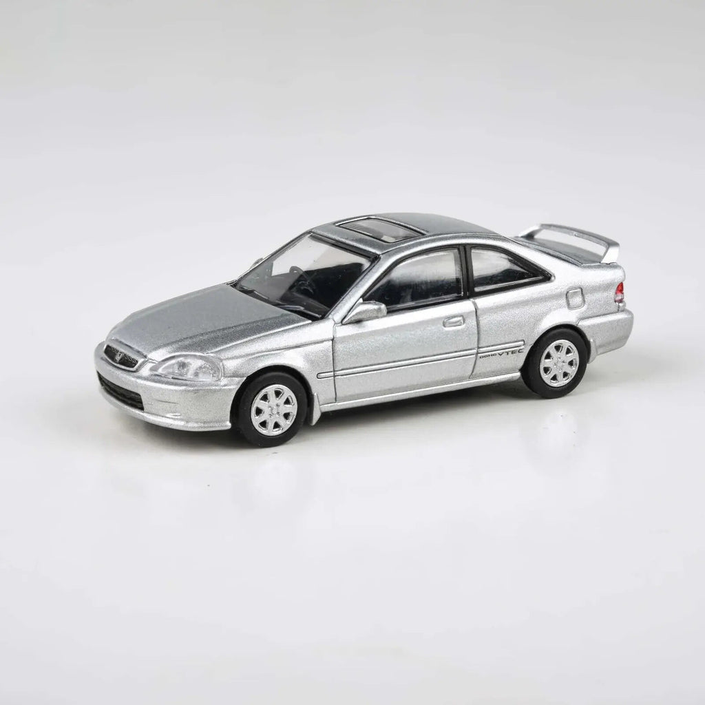 Para64 PA-65626 1999 Honda Civic EM1 Vogue Silver Metallic with Wing Diecast Model Car