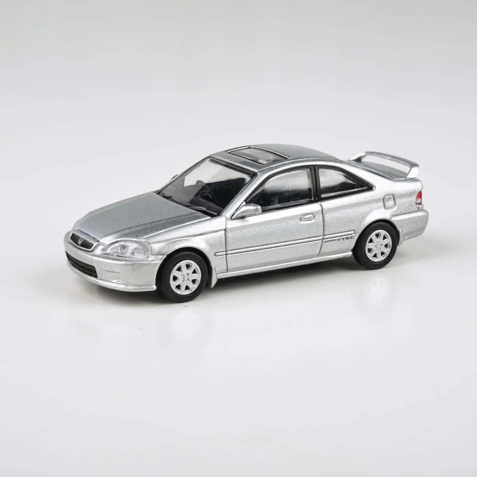 Para64 PA-65626 1999 Honda Civic EM1 Vogue Silver Metallic with Wing Diecast Model Car