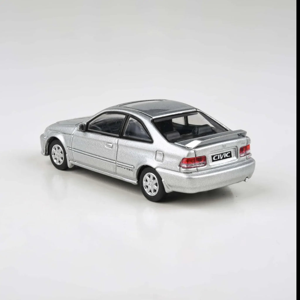 Para64 PA-65626 1999 Honda Civic EM1 Vogue Silver Metallic with Wing Diecast Model Car