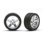 Pegasus Hobbies 1/24 Iroks Rims W/Tires Chrome for Scale Models (4)