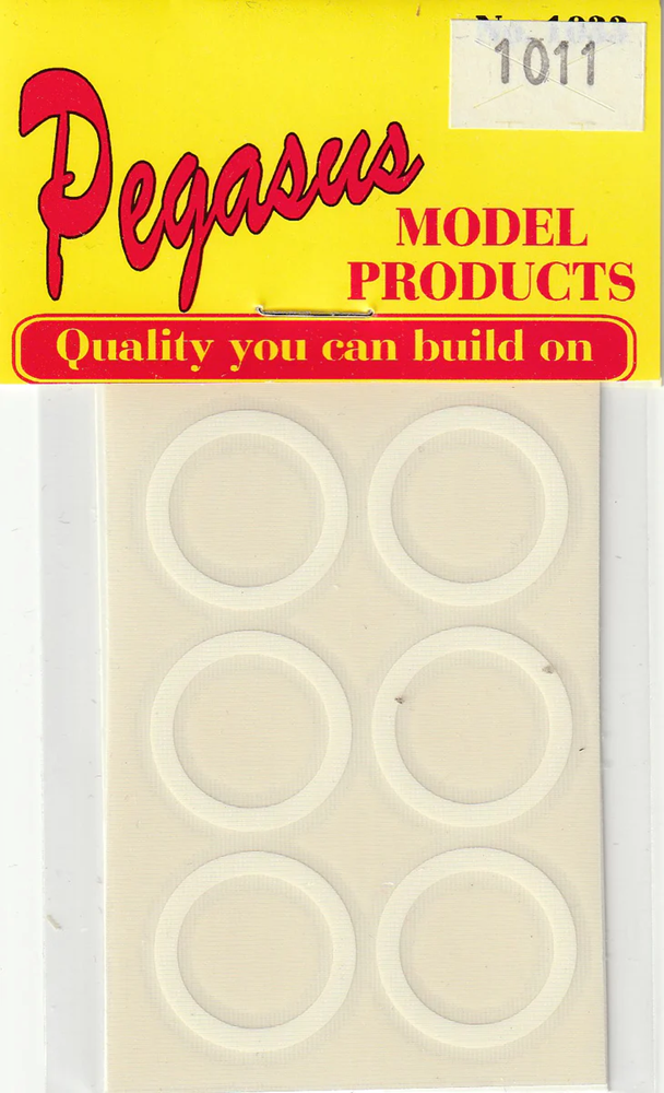 Pegasus Hobbies 1011 1/25 Tyres Whitewalls Wide (12)