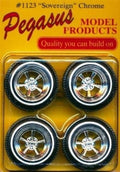 PEG1123 Pegasus Hobbies 1/24 Sovereign Chrome wheels (4pcs) (8941174391021)
