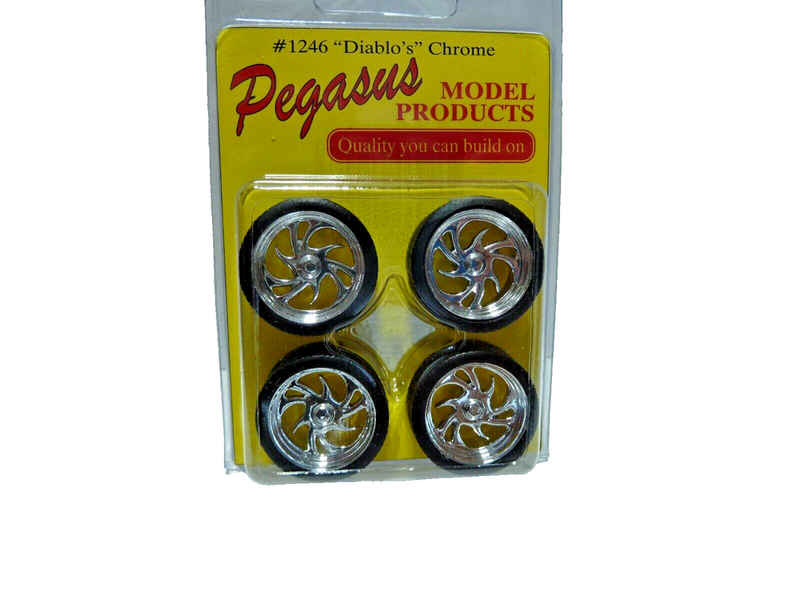 Pegasus Hobbies 1246 1/24 Diablos Rims w Tyres