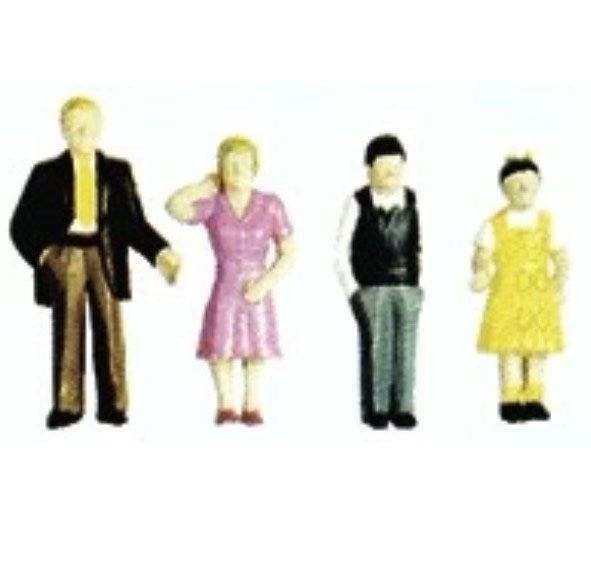 Plastruct 93357 HO/OO Painted Family Figures (9) (8446602477805)