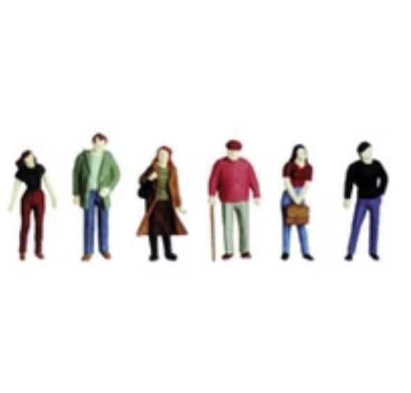 Plastruct 93389 HO/OO Painted City Figures(6) (8446602838253)