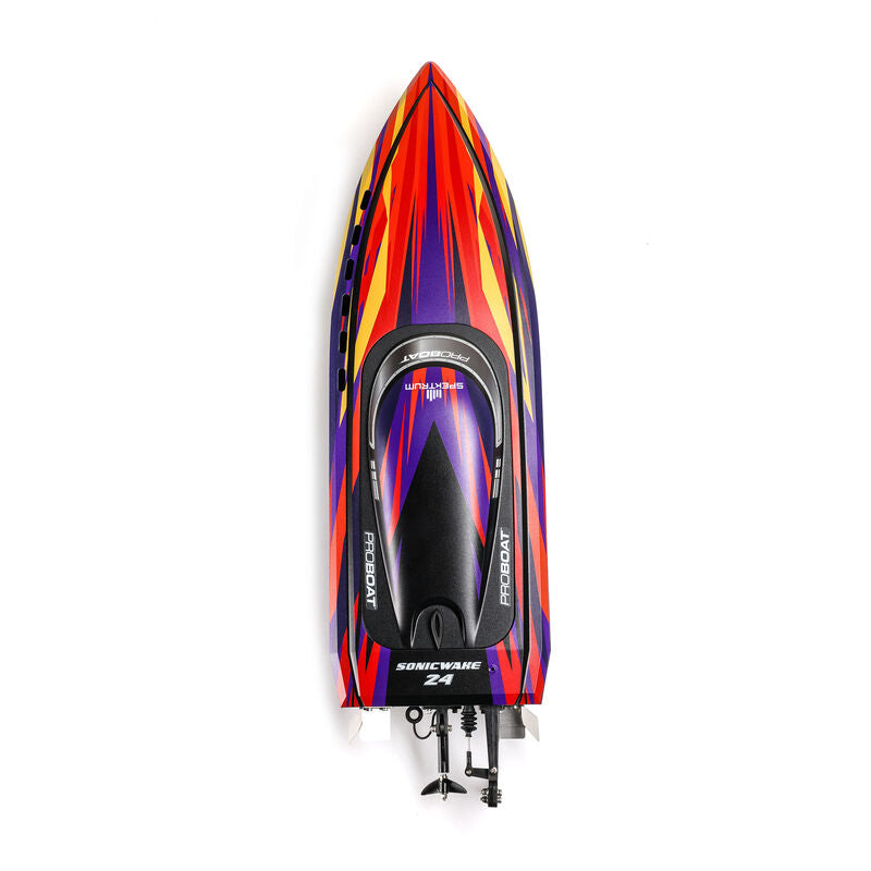 Pro Boat PRB-1992T1 Sonicwake 24 Inch Self-Righting Brushless Deep-V RTR (Battery & Charger Included), Red - Hobby City NZ