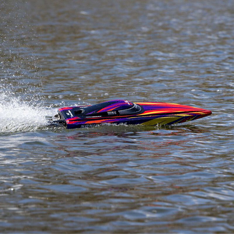 Pro Boat PRB-1992T1 Sonicwake 24 Inch Self-Righting Brushless Deep-V RTR (Battery & Charger Included), Red - Hobby City NZ