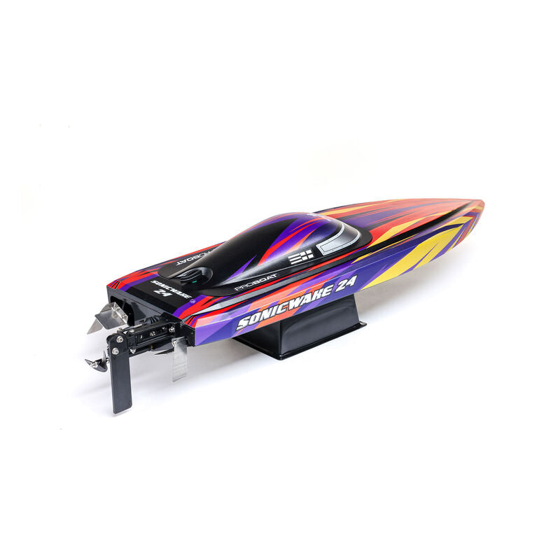 Pro Boat PRB-1992T1 Sonicwake 24 Inch Self-Righting Brushless Deep-V RTR (Battery & Charger Included), Red (9250508669165)