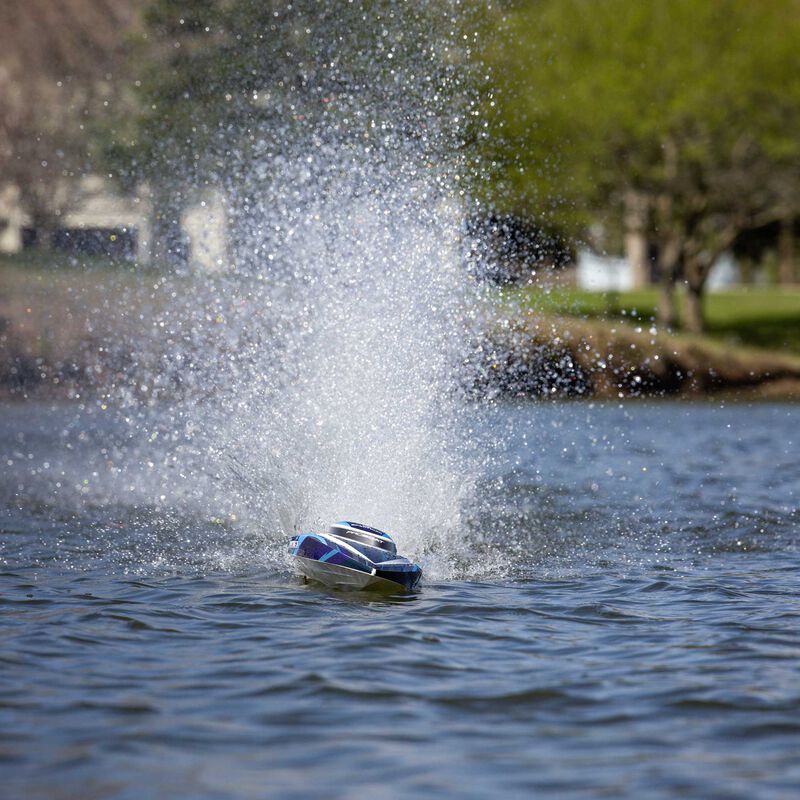 Pro Boat PRB-1992T2 Sonicwake 24 Inch Self-Righting Brushless Deep-V RTR (Battery & Charger Included), Blue - Hobby City NZ
