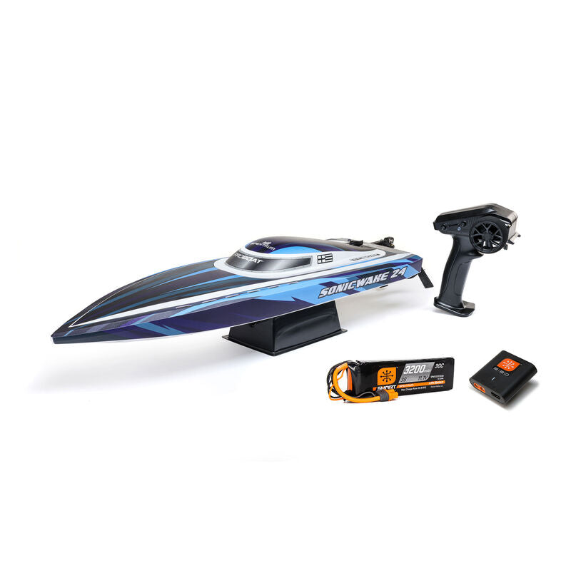 Pro Boat PRB-1992T2 Sonicwake 24 Inch Self-Righting Brushless Deep-V RTR (Battery & Charger Included), Blue (9250508767469)