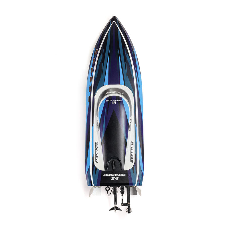 Pro Boat PRB-1992T2 Sonicwake 24 Inch Self-Righting Brushless Deep-V RTR (Battery & Charger Included), Blue - Hobby City NZ