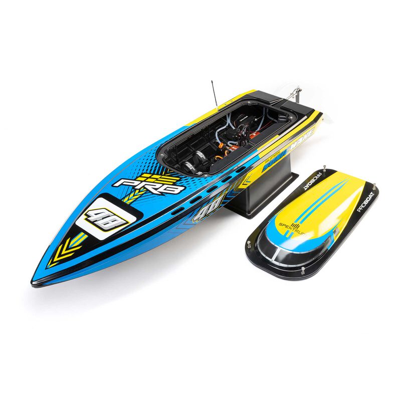 Pro Boat PRB08052+SPMXPSS850 Super Sonicwake 48in 8S Self-Righting Brushless Deep-V RTR plus Smart Powerstage 8S Surface Bundle: (2) G2 5000mAh 4S LiPo IC5 Battery and S2100 Charger (9218212790509)