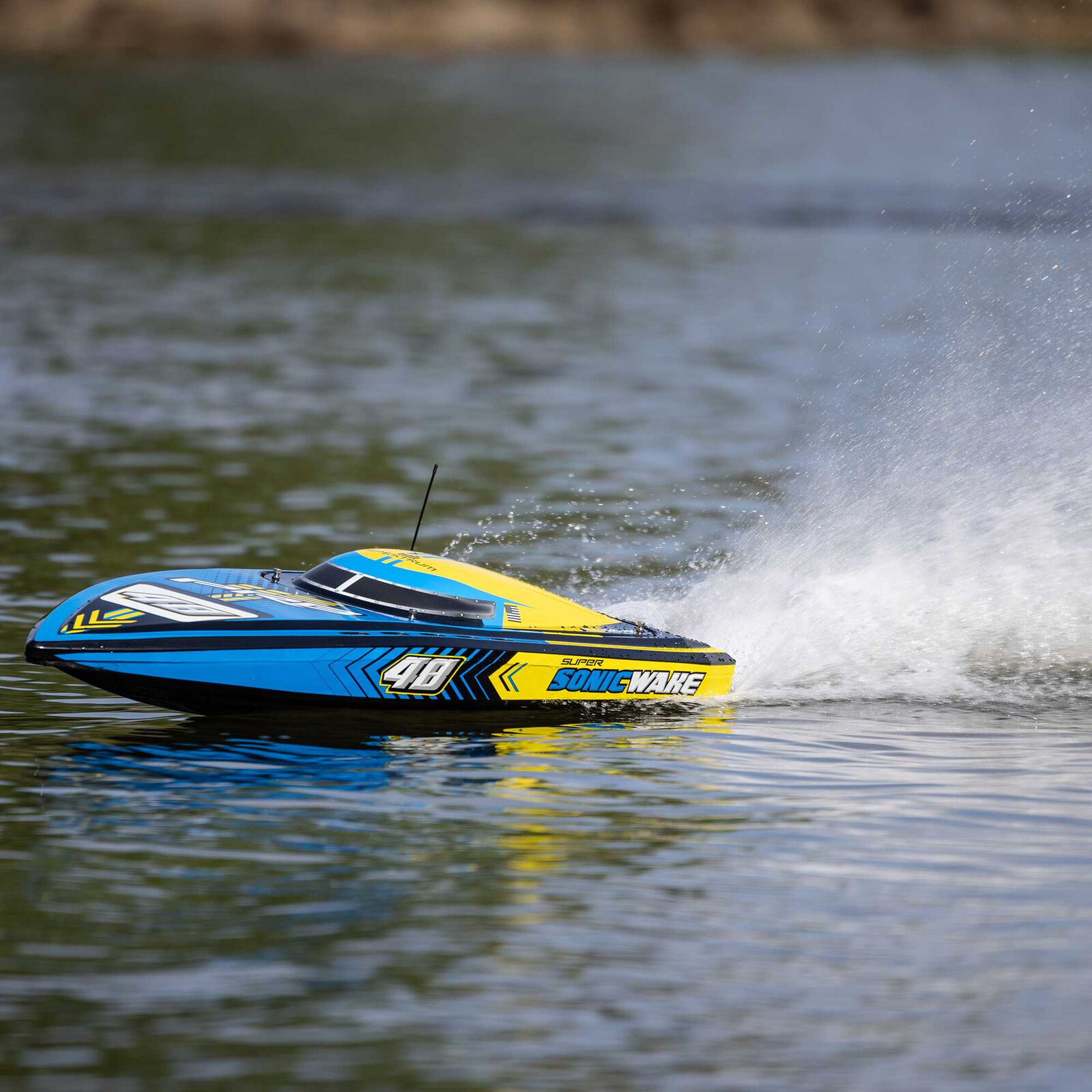 Pro Boat PRB08052+SPMXPSS850 Super Sonicwake 48in 8S Self-Righting Brushless Deep-V RTR plus Smart Powerstage 8S Surface Bundle: (2) G2 5000mAh 4S LiPo IC5 Battery and S2100 Charger (9218212790509)