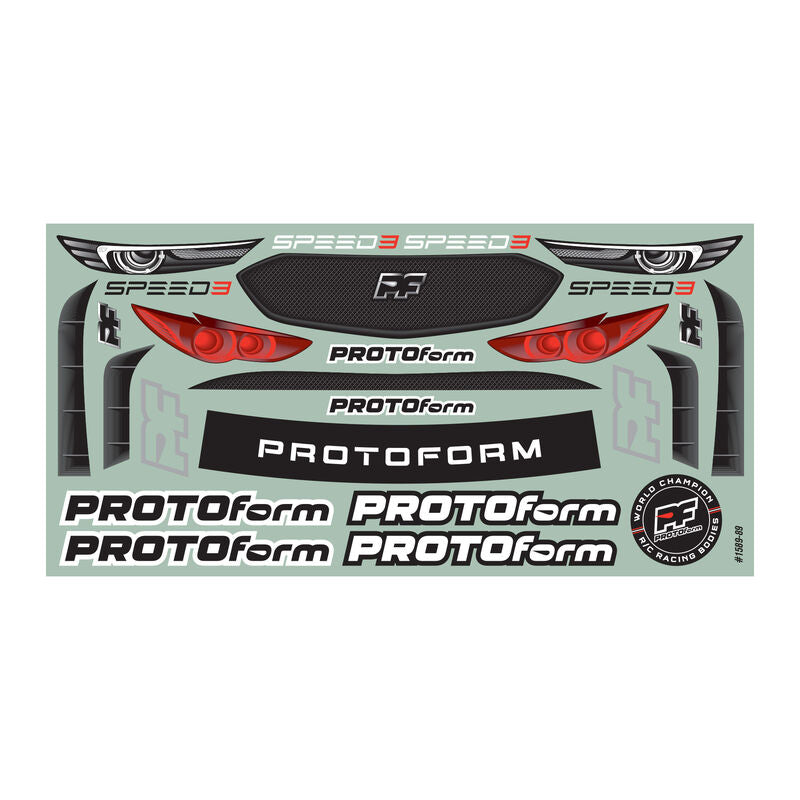 Protoform PRM158925 1/10 Speed3 Clear Body for 190mm FWD TC (8347098513645)
