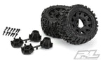 Pro-Line Trencher LP 2.8in Mounted Raid Black 6x30 F/R RC Wheel & Tyre Set (3)