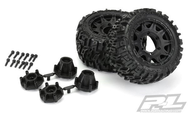 Pro-Line PRO1015910 Trencher LP 2.8" MTD Raid Black 6x30 F/R (8324314693869)