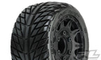 Pro-Line Street Fighter LP 2.8in MTD Raid Black 6x30 F/R RC Wheel & Tyre Set
