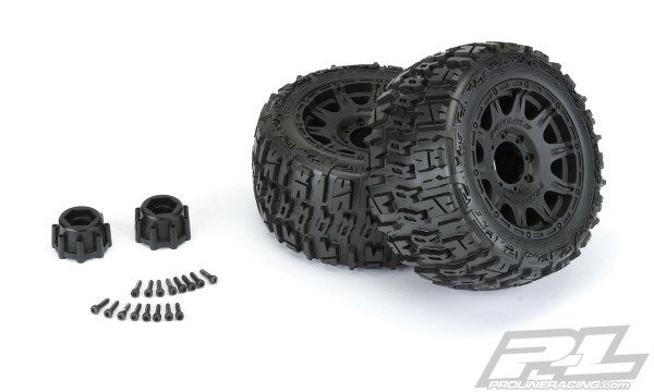 Pro-Line PRO1017510 Trencher LP 3.8" MTD Raid 8x32 Wheels 17mm F/R (8324314988781)