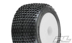 Pro-Line Hole Shot Mounted White Mini-T 2.0 F/R RC Wheel & Tyre Set