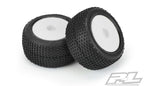 Pro-Line Hole Shot Mounted White Mini-T 2.0 F/R RC Wheel & Tyre Set (3)