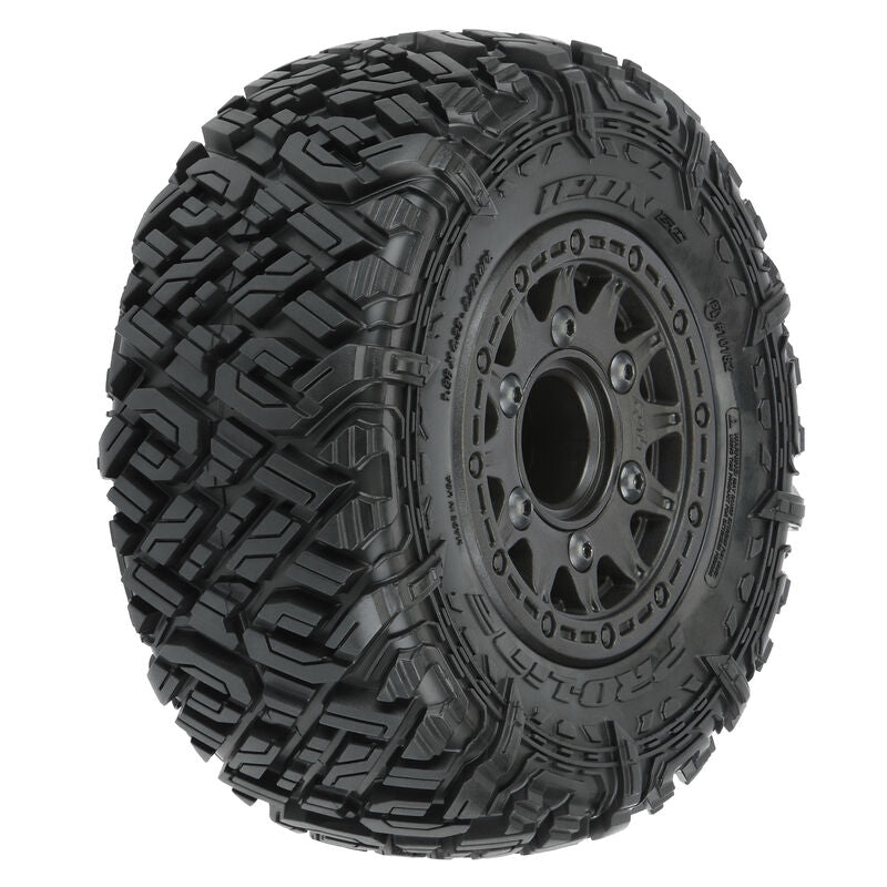 Pro-Line Icon SC 2.2"/3.0" M2 Assembled Glued Black RC Wheel & Tyre Set