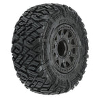Pro-Line Icon SC 2.2"/3.0" M2 Assembled Glued Black RC Wheel & Tyre Set